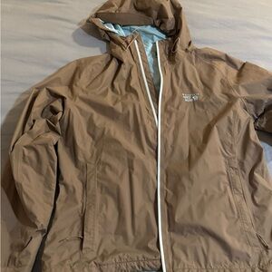 Tan Rain Jacket with Hood